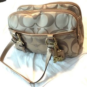Coach Purse with Gold Accents